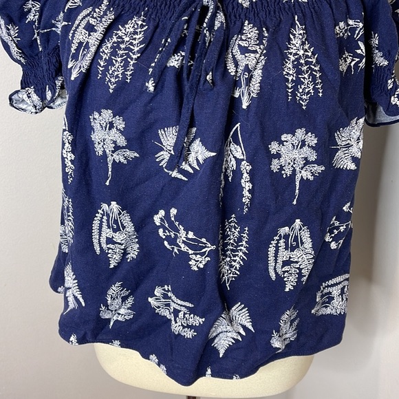 Pomander Place‎ Beaufort Botanical Blue & White Blouse - Picture 6 of 9